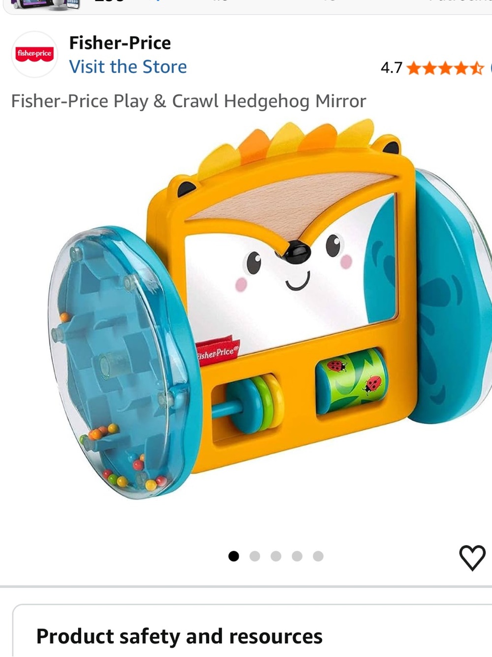 Fisher-Price Play And Crawl Hedgehog Mirror